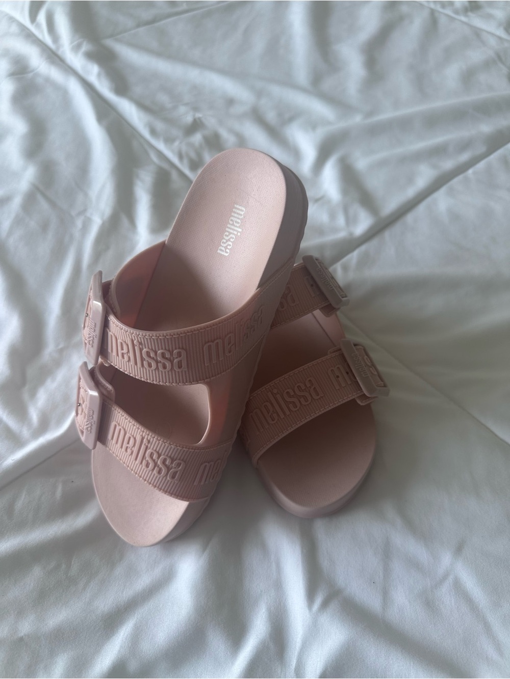 Melissa Women's Blush Pink Dual-Strap Slide Sandals